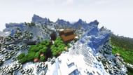 Spawn point of the mentioned seed (Image via Mojang)
